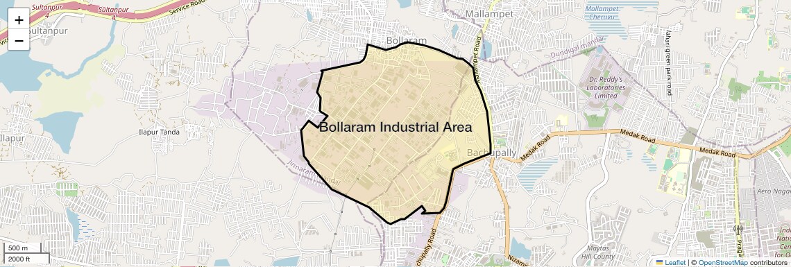 Check Time Travel of Bollaram Industrial Area, Hyderabad