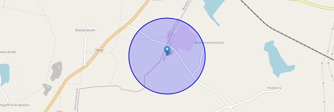 Location Map of Bommasettihalli, Bangalore