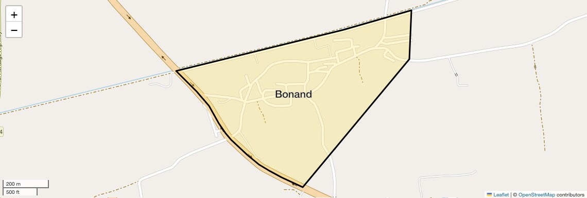 Location Map of Bonand, Surat