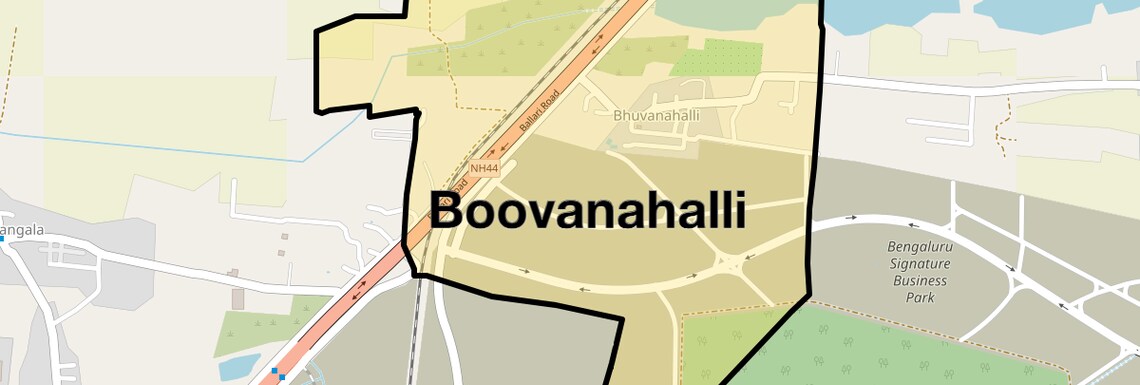 Location Map of Boovanahalli, Bangalore