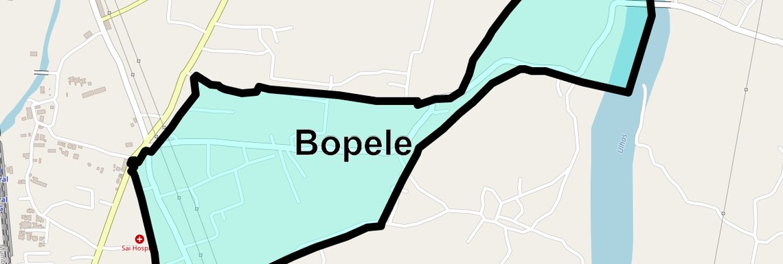 Location Map of Bopele, Navi Mumbai