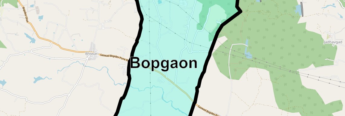Location Map of Bopgaon, Pune