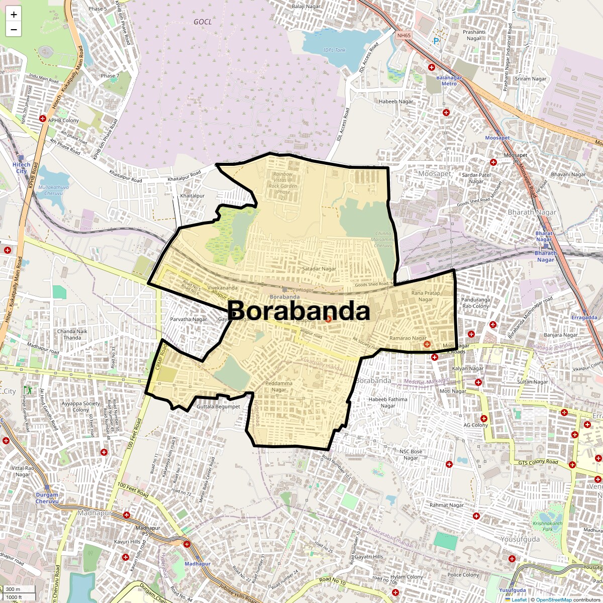 Check Time Travel of Borabanda, Hyderabad