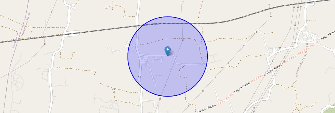 Location Map of Borgaon, Nagpur