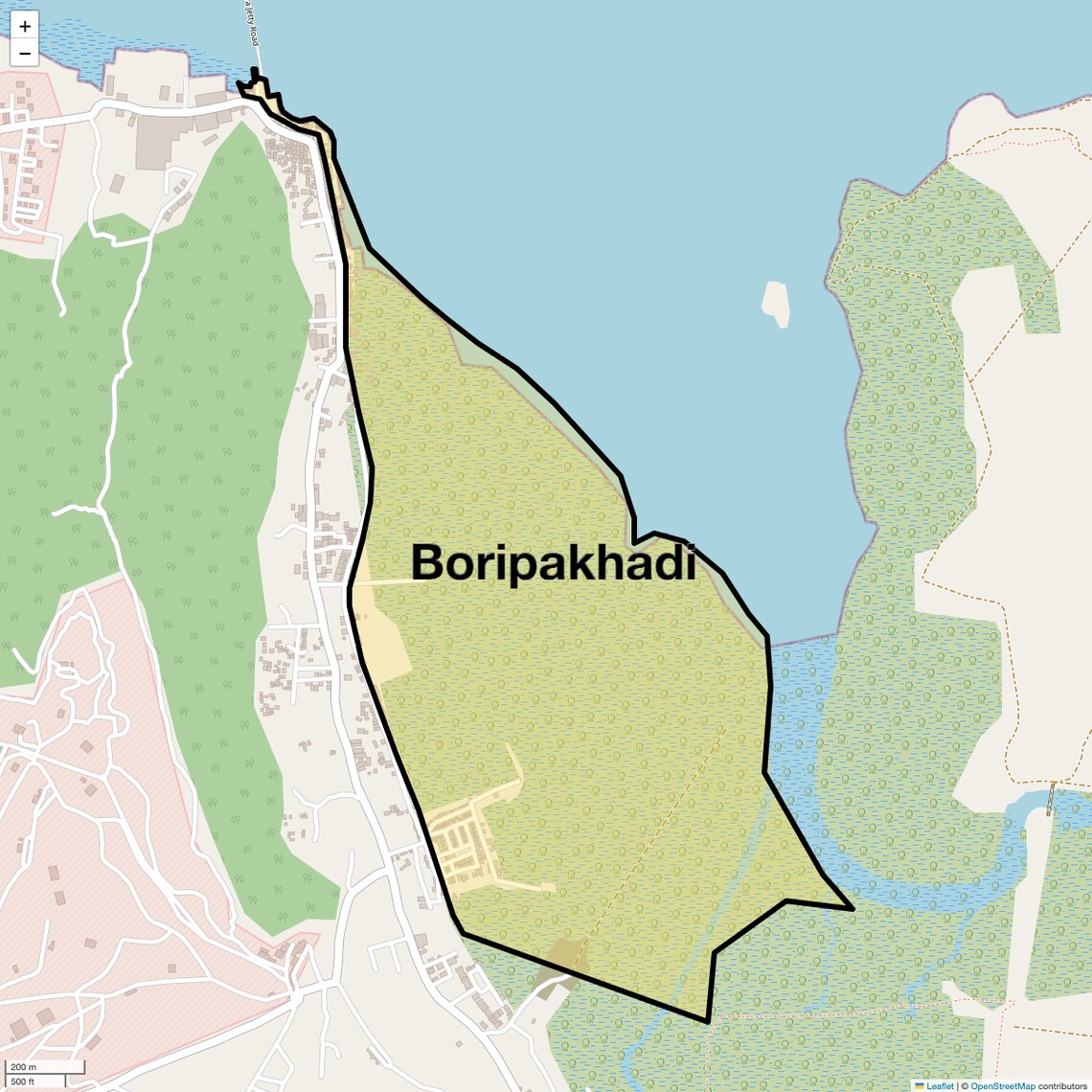 Location Map of Boripakhadi, Navi Mumbai