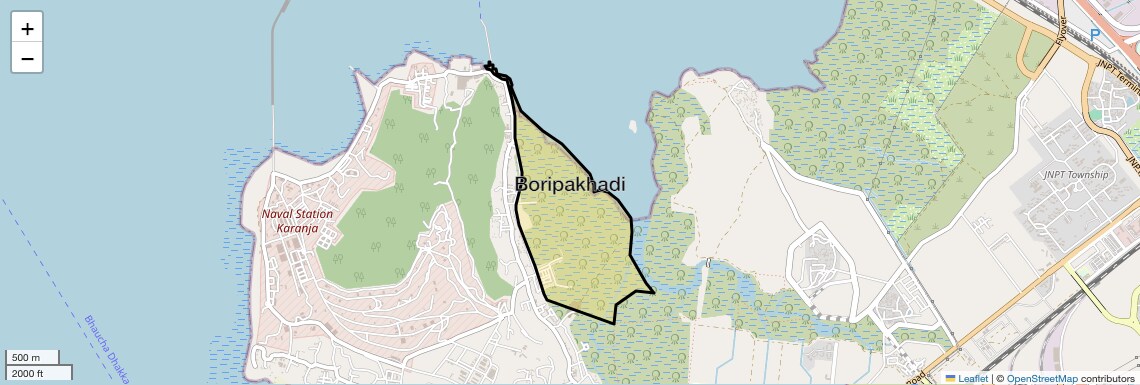 Location Map of Boripakhadi, Navi Mumbai