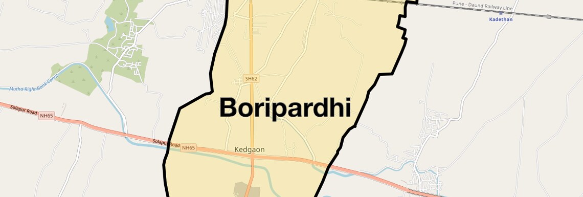 Location Map of Boripardhi, Pune