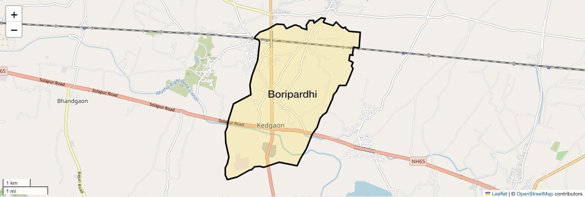 Location Map of Boripardhi, Pune