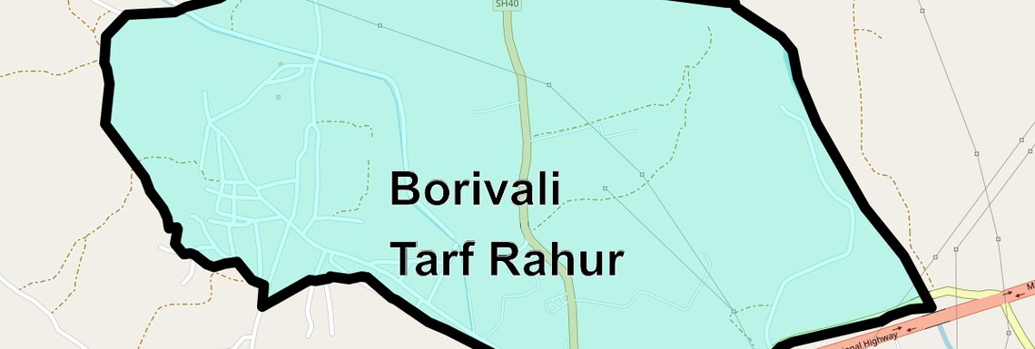 Location Map of Borivali Tarf Rahur, Thane