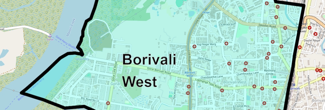 Location Map of Borivali West, Mumbai
