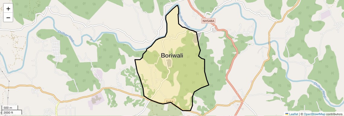 Boriwali Map