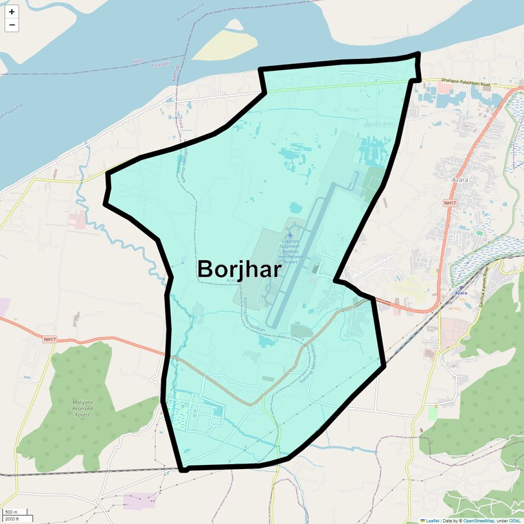 Location Map of Borjhar
