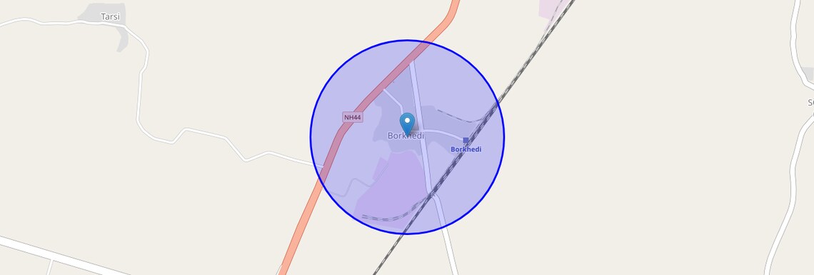 Location Map of Borkhedi, Nagpur