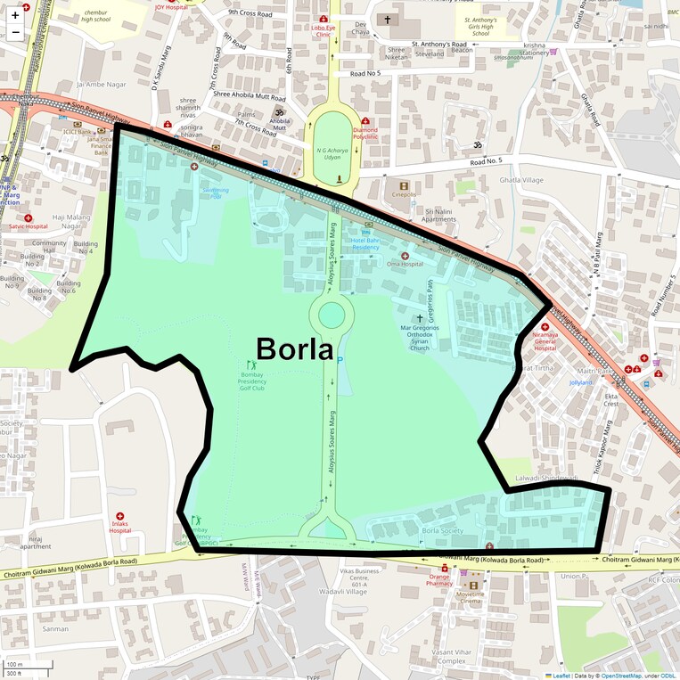 Location Map of Borla