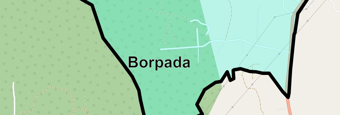 Location Map of Borpada, Thane