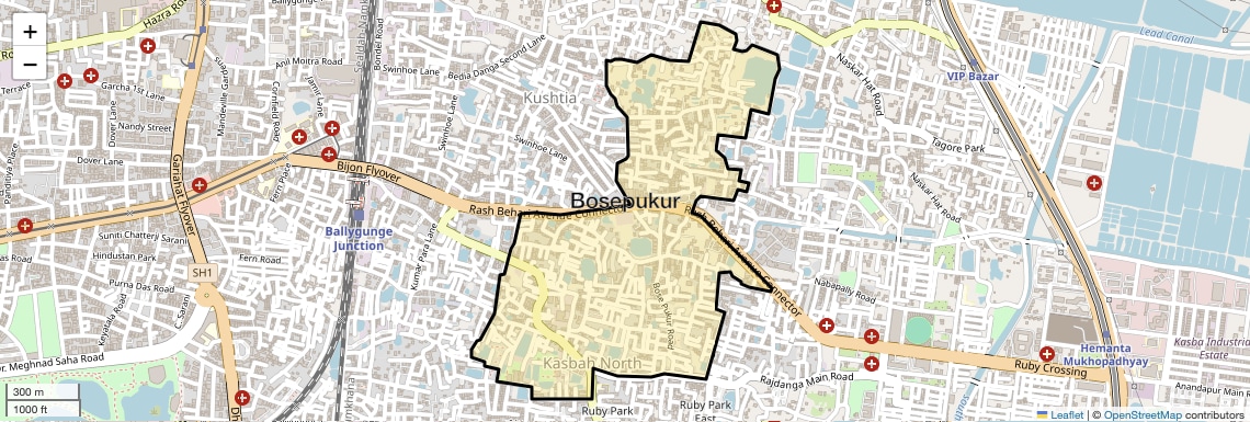 Bosepukur Map