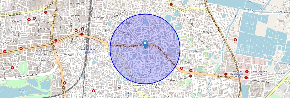 Location Map of Bosepukur, Kolkata