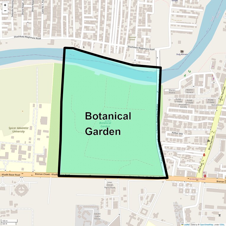 Location Map of Botanical Garden