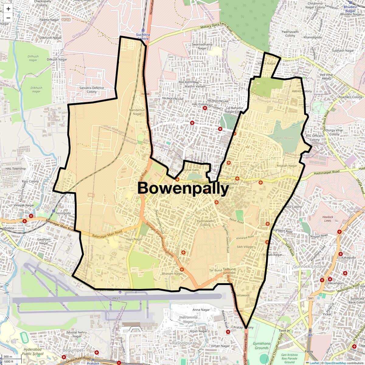 Check Time Travel of Bowenpally, Hyderabad