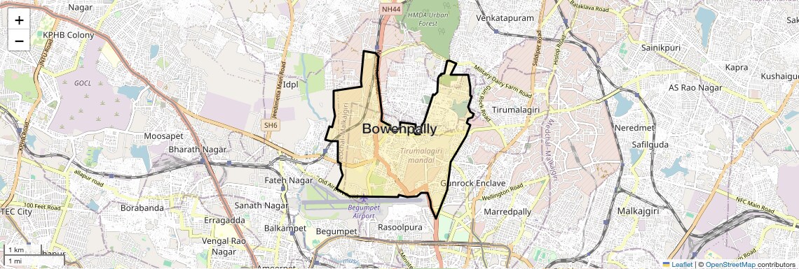 Bowenpally Map
