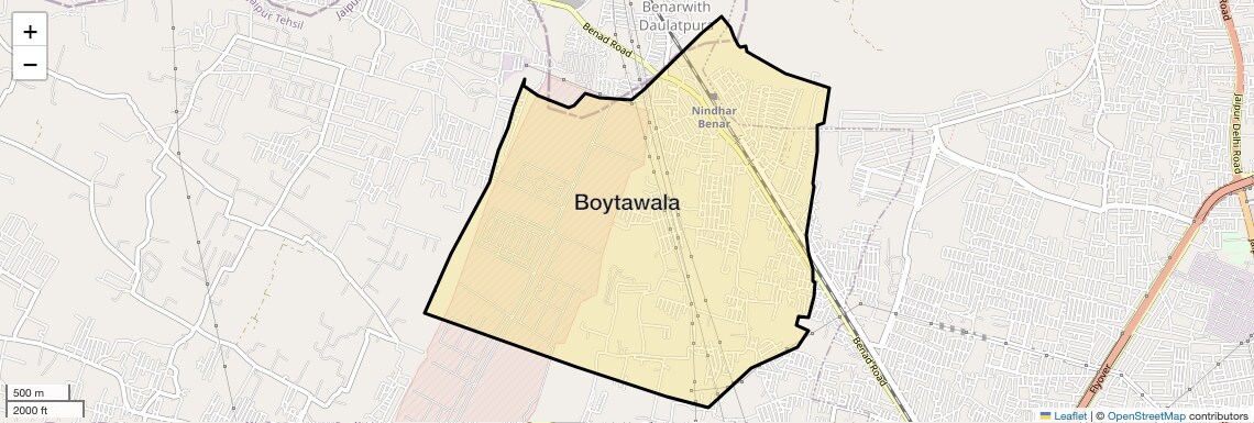 Location Map of Boytawala, Jaipur