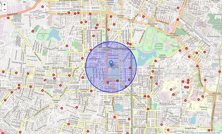 Location Map of Bp Wadia Road