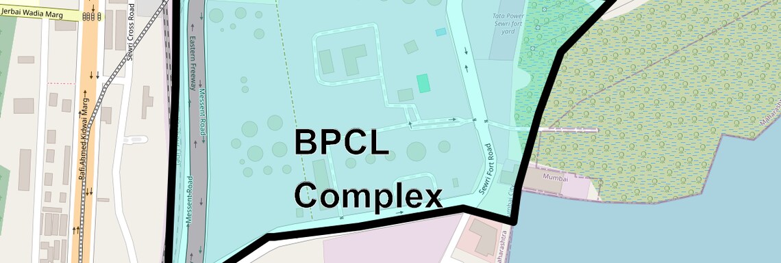 Location Map of Bpcl Complex, Mumbai
