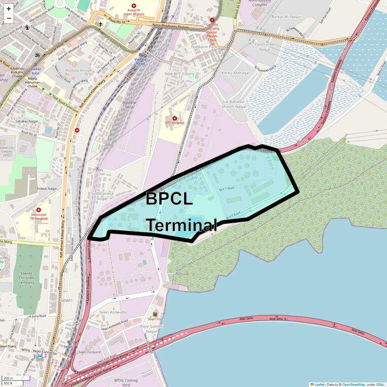 Location Map of Bpcl Terminal