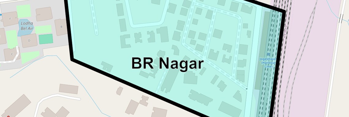Location Map of Br Nagar, Mumbai
