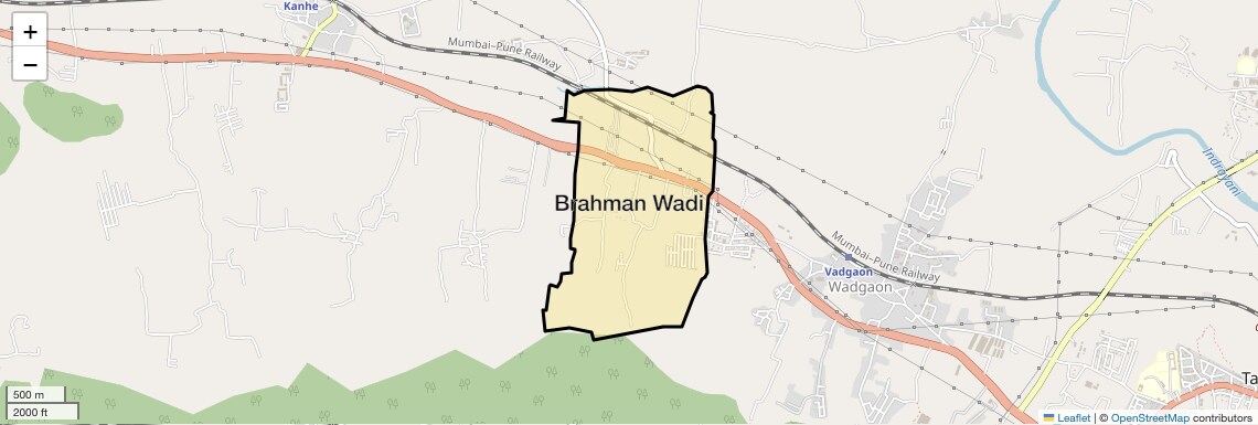 Location Map of Brahman Wadi, Pune