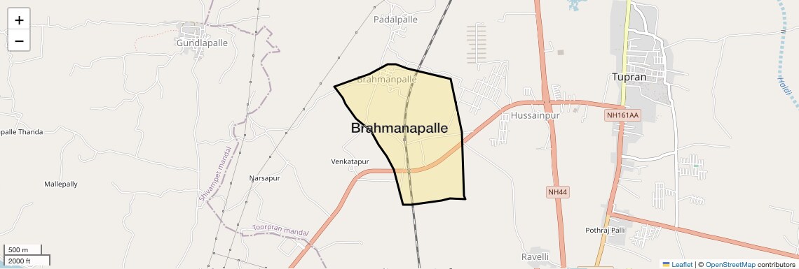 Location Map of Brahmanapalle, Hyderabad