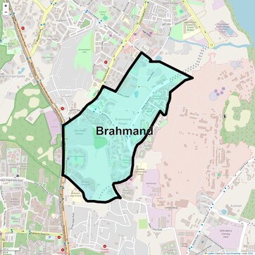 Location Map of Brahmand, Thane