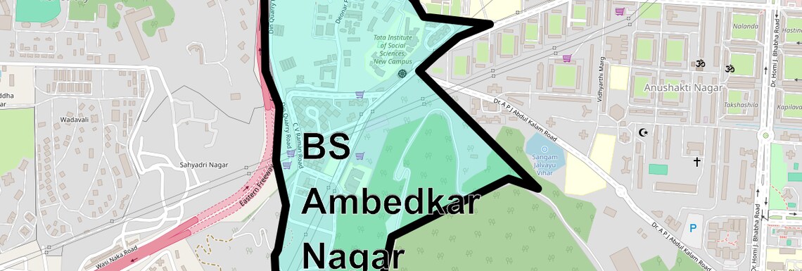 Location Map of Bs Ambedkar Nagar, Mumbai