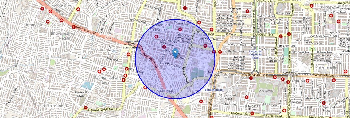 Location Map of Bsk 2nd Stage, Bangalore