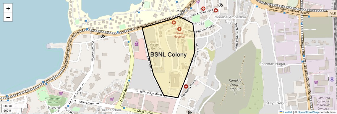Location Map of BSNL Colony, Mumbai