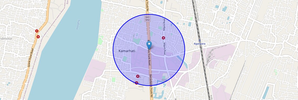 Location Map of BT Road, Kolkata