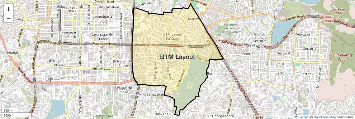 BTM Layout Map
