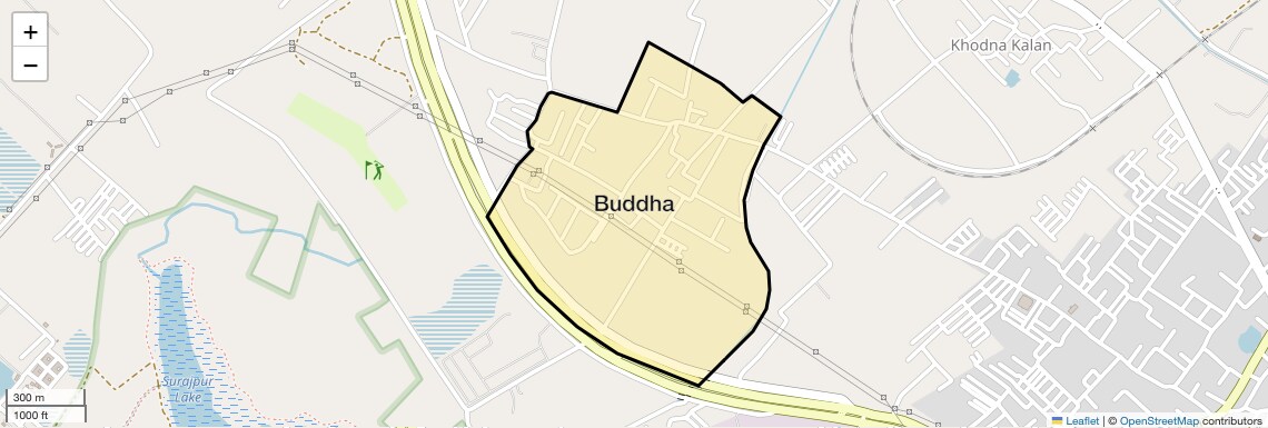 Location Map of Buddha, Greater Noida