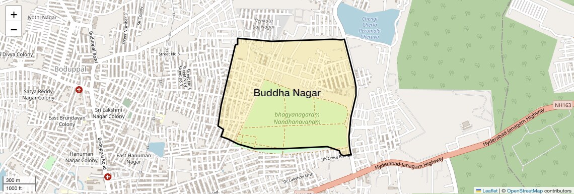 Location Map of Buddha Nagar, Hyderabad