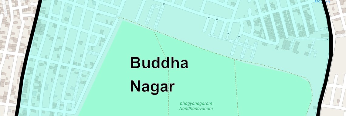 Location Map of Buddha Nagar, Hyderabad