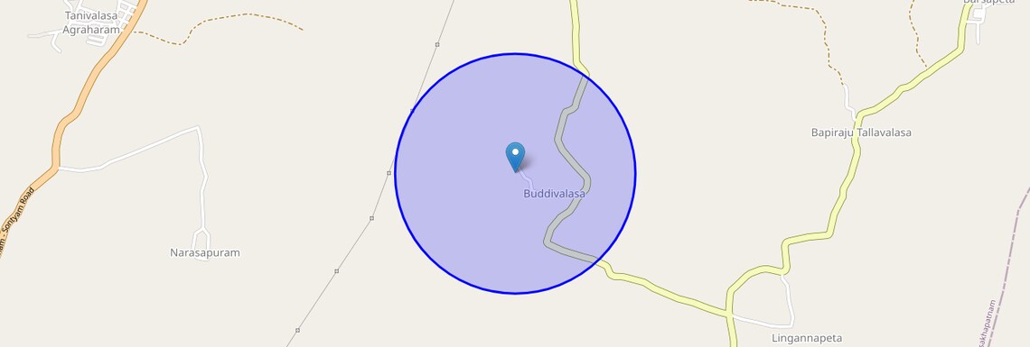 Location Map of Buddivalasa, Vizag