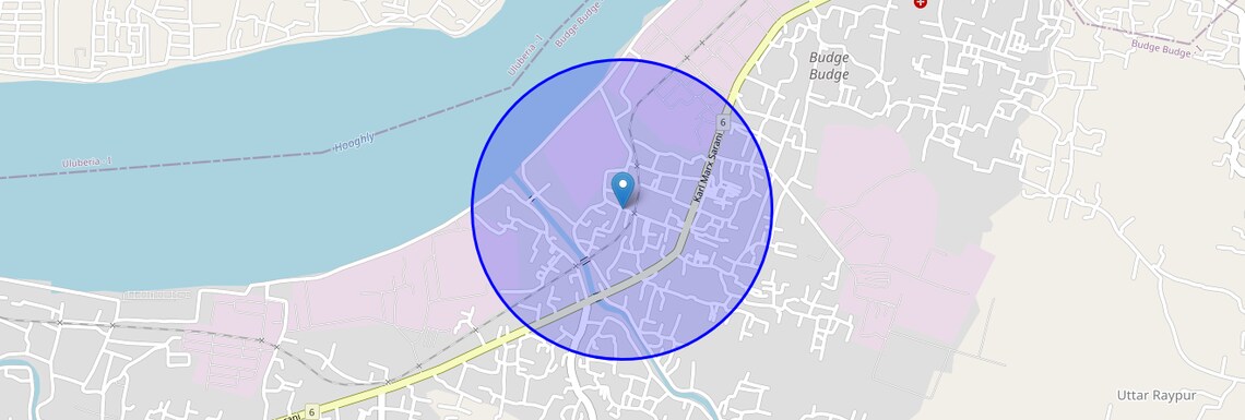 Location Map of Budge Budge, Kolkata