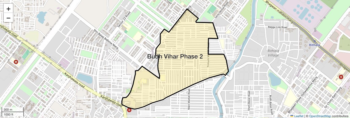 Location Map of Budh Vihar Phase 2, Delhi