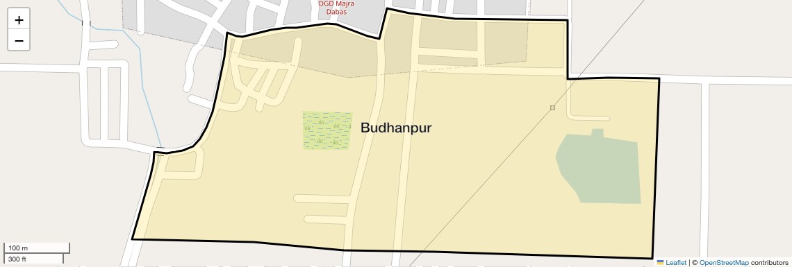Location Map of Budhanpur, Delhi