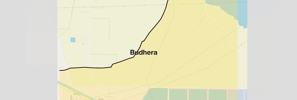 Location Map of Budhera, Gurgaon