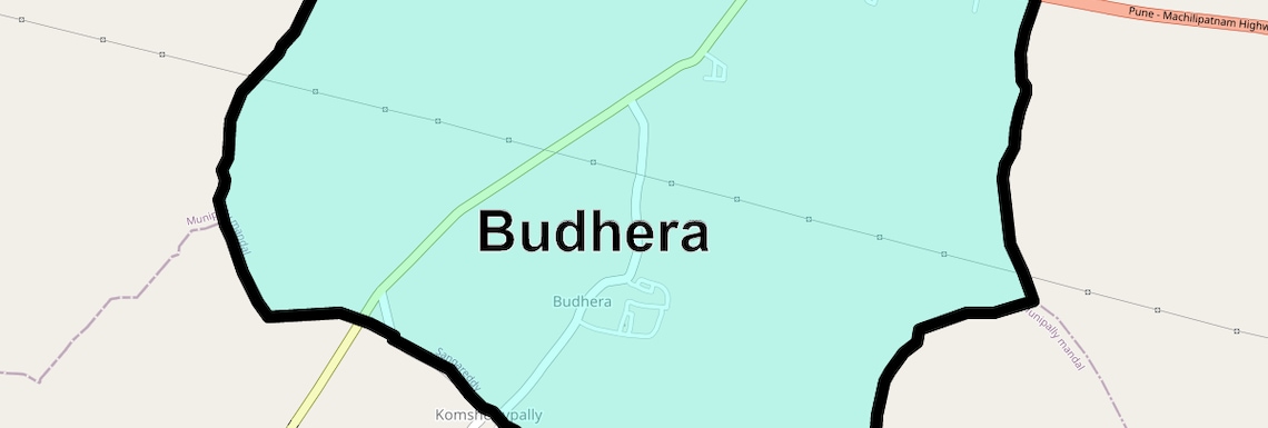Location Map of Budhera, Hyderabad
