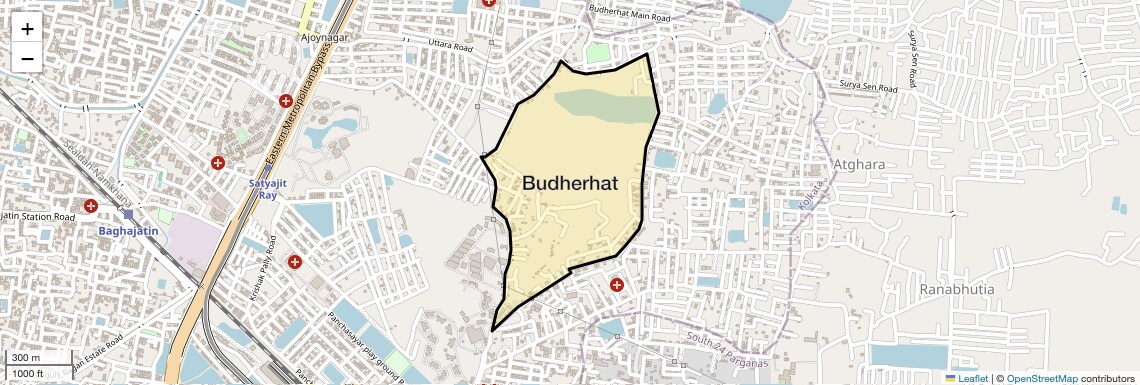 Location Map of Budherhat, Kolkata
