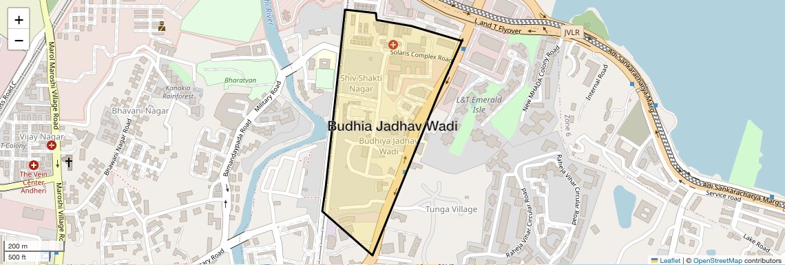 Location Map of Budhia Jadhav Wadi, Mumbai