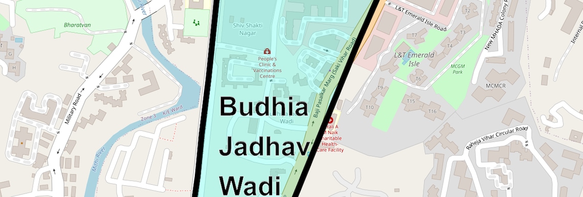 Location Map of Budhia Jadhav Wadi, Mumbai