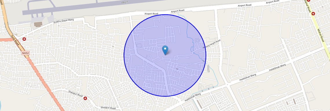 Location Map of Budhsinghpura, Jaipur